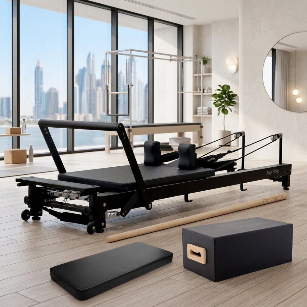 Align Pilates C8-Pro Pilates Reformer Noir/Black Bundle | Active