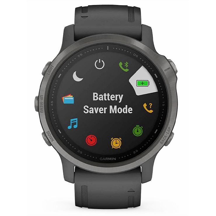GARMIN Fenix 6S Sapphire Carbon Grey with Black Band Wearables 